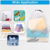 Waterproof Travel Drawstring Shoe Bags for Packing, Storage, Travel Essentials for Men and Women, 15.7 x 11.8 inches, Clear, 5 pieces - Image 6