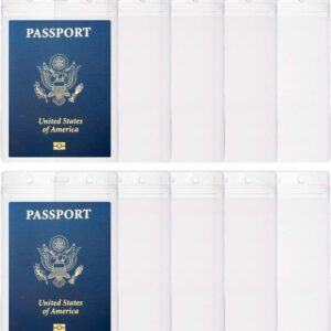 10PCS Passport Holder 4x6 Inch Extra Large ID Badge Holders PVC Card Holder Fill for Passports,Cash, Credit Card, Plane Ticket, Receipts.by CypesCrafts