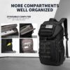 Wotony Tactical Assault Pack Backpack Molle Military Backpack Outdoor Hiking Camping Rucksack Waterproof backpack for men (Black, 25L) - Image 6