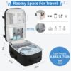 ZOMFELT Travel Backpack for Women Men, Carry on Backpack, TSA 15.6 inch Laptop Backpack Flight Approved, Personal Item Travel Bag Nurse Bag Casual Daypack for Weekender Business Trip, Black - Image 3