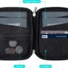 WALNEW Passport Holder Family for 4, RFID Blocking Travel Wallet Women Men, Lightweight Zipper Document Organizer Pouch Bag Credit Cards Case Cover for Travelling, Black - Image 3