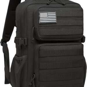 Wotony Military Tactical Backpack for Men Waterproof Daypack 3 Day Assault Pack Molle Bag with Water Bottle Holder