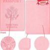 Sizobi Leather Passport Holder Covers, Passport Holder for Travel Women, RFID Blocking Wallet Case, International Travel Must Haves Travel Accessories for Women Men,Cruise Ship Essentials Gifts, Pink - Image 4