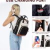 LOVEVOOK Backpack for Women, Fits 15.6 Inch Laptop Bag, School Backpacks, Fashion Travel Work Anti-theft Bag, Business Computer Waterproof College Backpack Purse, Beige-Black-Brown - Image 6