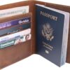 WANDERINGS Leather Travel Wallet with Passport Holder - 5.5" x 4" - Genuine Leather Case with RFID Blocking for Men and Women - Folding Wallet for Passports - Image 2