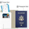 Passport Holder for Travel Essentials,RFID Blocking Passport Cover Case for Travel Accessories,Travel Wallet for Women Men (Cream) - Image 4