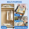 16 Pack Vacuum Storage Bags with Hand Pump, 4 Jumbo + 4 Large + 4 Medium + 4 Small Plastic Packaging Bags, 80% Space Saver Vacuum Seal Bags for Clothing, Travel Lugggage, Blankets, Comforters - Image 4