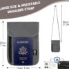 5.5" L x 7.9" W Travel Neck Wallet, RFID Blocking Passport Holder, Security Lightweight Passport Travel Wallet, Neck Pouch Gifts for Women Men(Grey) - Image 2