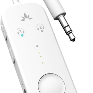 Avantree Relay - Premium Airplane Bluetooth Adapter with Advanced Qualcomm Chipset & aptX Adaptive, Dual Headphones Support, 25hrs Play Time, HD Audio Transmitter for AirPods, Bose & Travel Flight