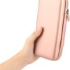 iMangoo Shockproof Travel Essentials Organizer Charger Case, Space-Optimized Zipper Electronics Accessories Pouch Tech Cord Cable Adapter Power Bank Storage for Women Men, 8.5x4.5x2 in (Rose Gold) - Image 6