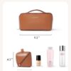 EACHY Travel Makeup Bag,Large Capacity Cosmetic Bags for Women,Waterproof Portable Pouch Open Flat Toiletry Bag Pattern Makeup Bag - Image 6