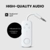 Avantree Relay - Premium Airplane Bluetooth Adapter with Advanced Qualcomm Chipset & aptX Adaptive, Dual Headphones Support, 25hrs Play Time, HD Audio Transmitter for AirPods, Bose & Travel Flight - Image 3