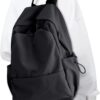 Black Backpack for Women Small Backpacks for School Bag School Backpack for College Bookbag for Women Waterproof Gym Backpacks for Men Book Bags