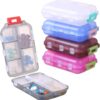 1Pack Travel Pill Organizer - 10 Compartments Pill Case, Compact and Portable Pill Box, Perfect for On-The-Go Storage, Pill Holder for Purse Gray - Image 9