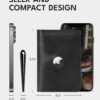 ALLIVE Passport Holder for Travel with AirTag Holder - Genuine Leather Passport Cover & Wallet for Men and Women, Airport Essentials - Image 5