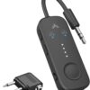 Avantree Relay - Airplane Bluetooth 5.3 Adapter with Qualcomm aptX Adaptive, Supports 2 AirPods or Headphones, 20Hr Playtime, 3.5mm AUX Wireless Audio Transmitter for Travel Flight, Airline, Gym