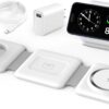 Charging Station for Apple Multiple Devices - 3 in 1 Foldable Magnetic Wireless Charger Dock - Travel Charging Pad for iPhone 16 15 14 13 12 Pro Max Plus Watch & Airpods