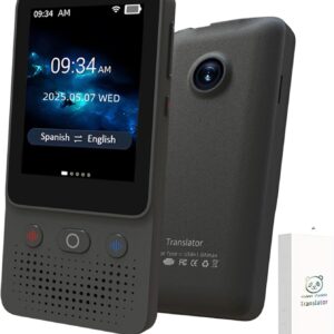 Ai Language Translator Device, 2025 Instant Voice Translator Device T21 No WiFi Needed, Two-Way 138 Languages Ai Translator Offline Recording Photo Translation Device for Business Travel Study