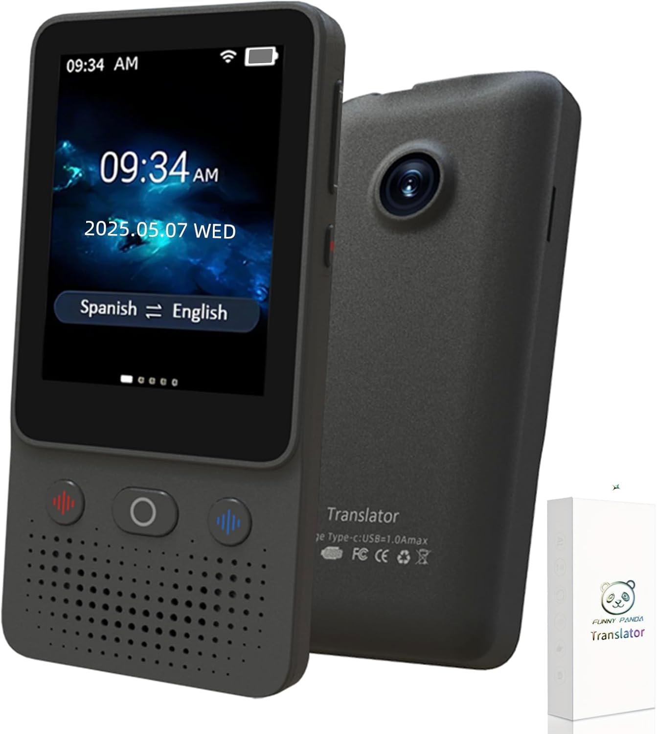 Ai Language Translator Device, 2025 Instant Voice Translator Device T21 No WiFi Needed, Two-Way 138 Languages Ai Translator Offline Recording Photo Translation Device for Business Travel Study