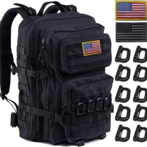 Military Tactical Backpack 45L Large Tactical Backpack for Men, Hiking Rucksack With Bottle Holder