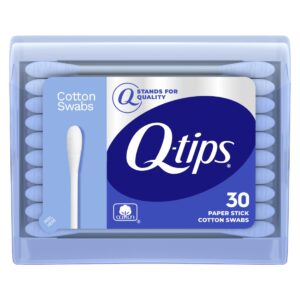Q-tips Travel Size Cotton Swabs, Original, For Home, First Aid and Beauty, 100% Cotton, 30 Count