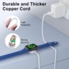 2Pack Upgraded for Apple Watch Charger USB Magnetic Wireless Fast iWatch Charger Portable Compatible with iWatch Ultra/Series 11/10/9/8/7/6/SE/SE2/5/4/3/2/1-[3.3FT] - Image 4