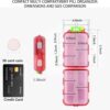 Pill Organizer with Medicine Labels Travel Daily Pill Container Mini Medication Organizer Storage Pill Organizer Travel Essentials Pill Case 7 Day (Pink & 161 Lables) - Image 5