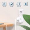 2 Pack European Travel Plug Adapter, International Power Plug Adapter with 3 Outlets 3 USB Charging Ports(1 USB C), Type C Plug Adapter Travel Essentials to Most Europe EU Spain Italy France Germany - Image 2