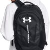 Under Armour Unisex-Adult Hustle 6.0 Backpack, (002) Black/Black/White, One Size Fits Most - Image 2