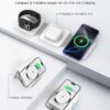 Charging Station for Apple Multiple Devices - 3 in 1 Foldable Magnetic Wireless Charger Dock - Travel Charging Pad for iPhone 16 15 14 13 12 Pro Max Plus Watch & Airpods - Image 3