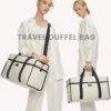 LOVEVOOK Travel Duffle Bag, Weekender Bags For Women, Carry On Duffel Bags For Airplanes, Overnight Bag With Toiletry Bag, Hospital Bag for Labor and Delivery, Yoga Gym Bag with Wet Pocket, 3Pcs Set - Image 7