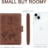 Passport Holder Wallet Cover Personalized Letter A-Z Travel Wallet RFID Blocking Passport Cover Wallet Case for Travel Passport Book Holders for Women and Men, Brown-J - Image 5