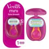 Gillette Venus Extra Smooth Travel Razor Kit for Women, Mini Handle + Refill + Case