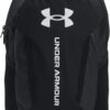 Under Armour Unisex-Adult Hustle 6.0 Backpack, (002) Black/Black/White, One Size Fits Most