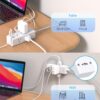 Power Strip Surge Protector - One Beat 6 Widely Outlets with 4 USB Ports (2 USB C), 5 Ft Extension Cord Flat Plug, Wall Mount Outlet Extender Small Power Strip for Travel Home Office College Dorm Room - Image 6