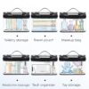 BAGSMART TSA Approved Toiletry Bag, 2 Pack Clear Makeup Cosmetic Bag Organizer, Quart Size Travel Bag for Toiletries, Carry-on Travel Accessories Essentials, Black-2pcs - Image 5