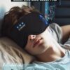 LC-dolida Sleep Headphones, 3D Sleep Mask Bluetooth Wireless Music Eye Mask, Sleeping Headphones for Side Sleepers Sleep Mask with Bluetooth Headphones Ultra-Thin Stereo Speakers Perfect for Sleeping - Image 3