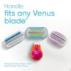 Gillette Venus Extra Smooth Travel Razor Kit for Women, Mini Handle + Refill + Case - Image 7