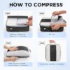 10 Set Compression Packing Cubes for Travel Essentials,Compressible Expandable Packing Cubes for Suitcase,OlarHike Luggage Organizer Bags for Travel,Handy Helper for Organizing Clothes(Black) - Image 3