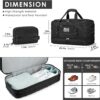 ETRONIK Travel Bag for Men Women, Gym Bag & Tactical Duffle Bags for Travel, Carry on with Toiletry Bag and Shoe Compartment, Weekender Overnight Trip with Wet Pocket for Workout Medical, Black - Image 4