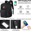KEOFID Travel backpack for Men and Women, Anti Theft Laptop Backpack with USB Charging Port for Work, Large Bag for College, BLACK BOOK BAG FOR BOYS, GILRS Backpack,Water Resistent(Black) - Image 2