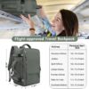 Travel Backpack For Women Men Flight Approved, Carry-on Backpack Bag Luggage, Personal Item Backpack Bag, Laptop Backpack Casual Daypack, Travel Essentials Must Haves, Olive-green - Image 3