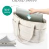 BAGSMART Tote Bag for Women, Lightweight Puffy Tote Bag with Compartments Quilted Shoulder Bag Handbag for Travel, Work, Gym - Image 4