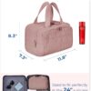BAGSMART Travel Toiletry Bag, Lightweight Large Wide-open Travel Bag for Women, Puffy Cosmetic Makeup Bag Organizer with Handle for Accessories,Essentials, Toiletries, Dark Pink - Image 6