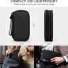 FYY Travel Cable Organizer Pouch Electronic Accessories Carry Case Portable Waterproof Double Layers All-in-One Storage Bag for Cord, Charger, Phone, Earphone Black - Image 2