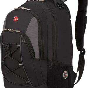 SwissGear 1186 Bungee Backpack, Black/Grey, 17-Inch