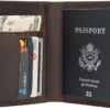 Polare Slim RFID Blocking Leather Passport Holder Travel Bifold Wallet For Men - Image 2