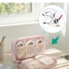 BAGSMART Electronics Organizer Travel Case, Cord Storage for Chargers Cables Phones, Compact Tech Accessories Pouch, Pink - Image 3