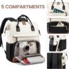 LOVEVOOK Laptop Backpack for Women, 15.6 Inch Work Business Backpacks Purse With Large Capacity, Waterproof Nurse Bag College Bookbag for School, Waterproof Casual Daypack for Travel - Image 3
