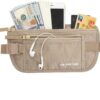 Money Belt for Travel - Hidden Travel Pouch Protect Your Credit and Money With RFID Blocking Passport Holder Waist Wallet (Khaki) - Image 2